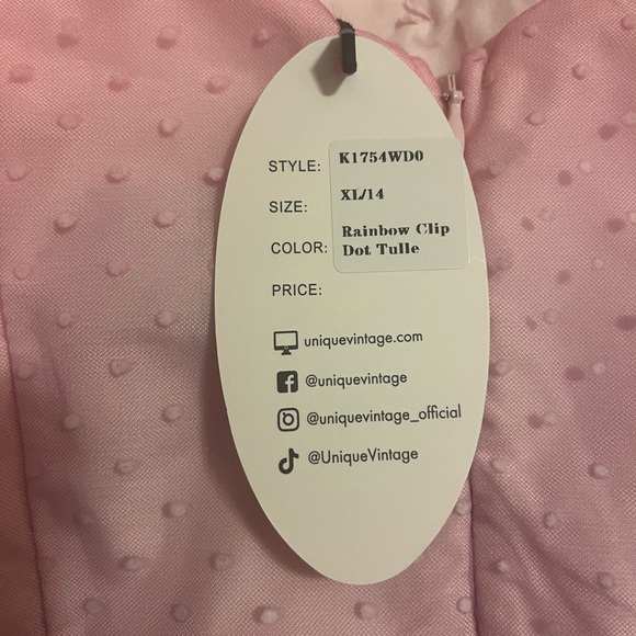 NWT Unique Vintage Pastel Ombre Tulle Sweetheart Fit & Flare Dress XL/14 - Picture 8 of 8